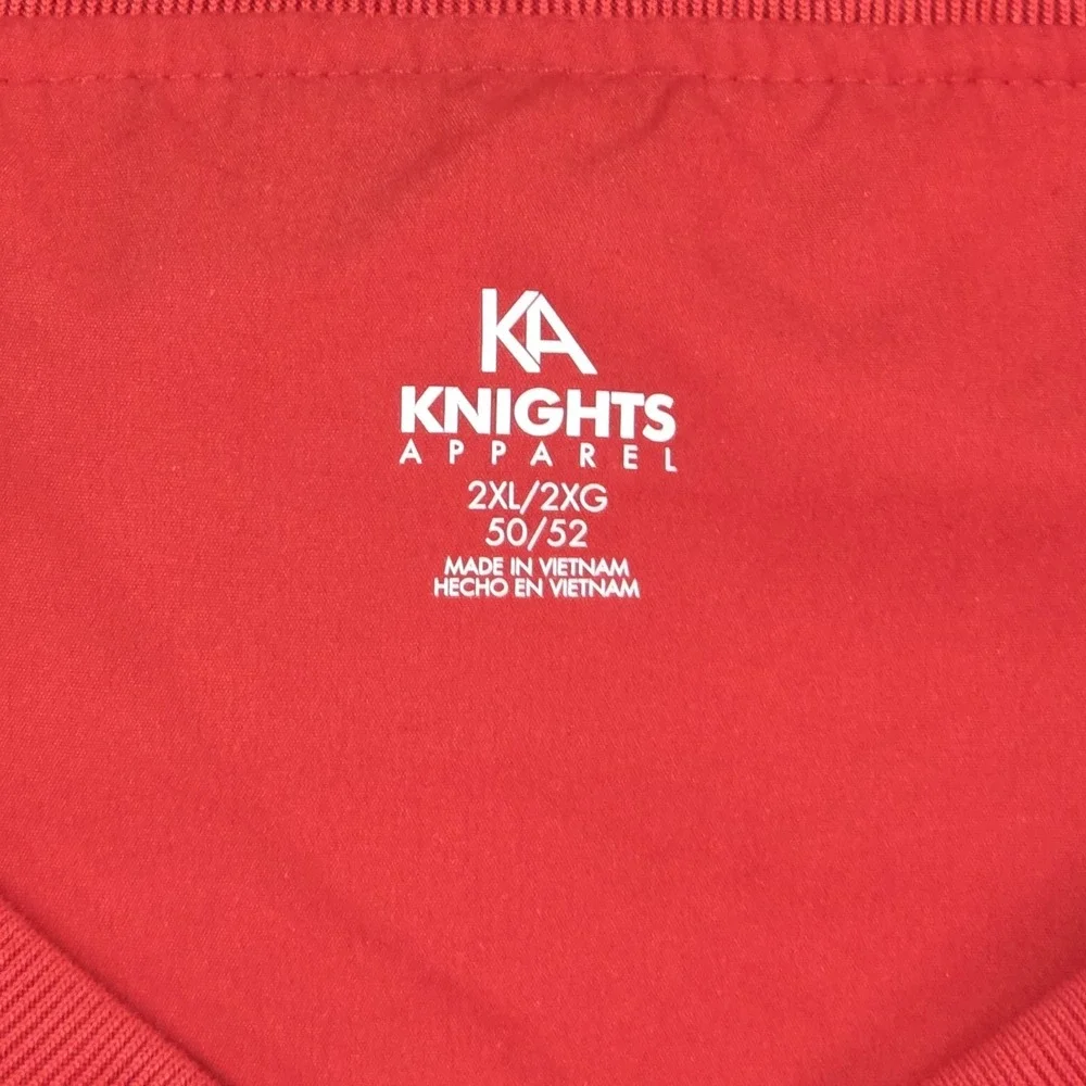 Knights Apparel Wisconsin Badgers Mens 2XL Red White V-Neck Windshirt Pullover